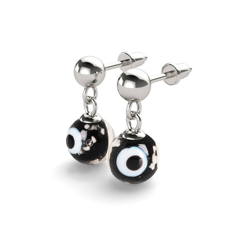 Boucles d'oreilles à tige en forme de goutte d'eau en verre Firefly en argent sterling 925